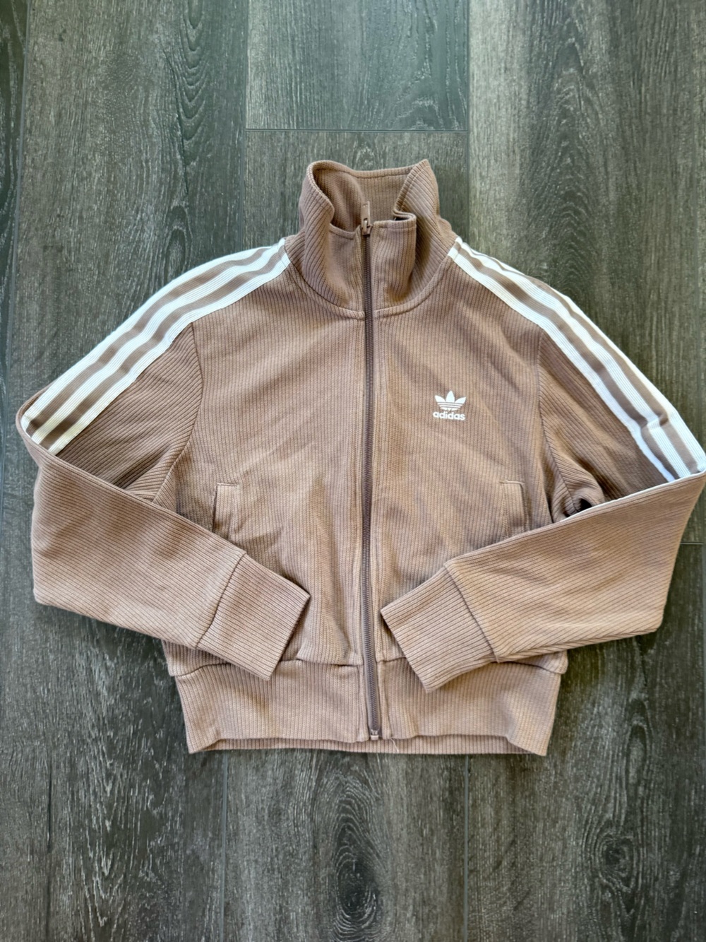 Like New! Adidas Originals FIREBIRD ADICOLOR KNIT TRACK TOP - Trace Brown